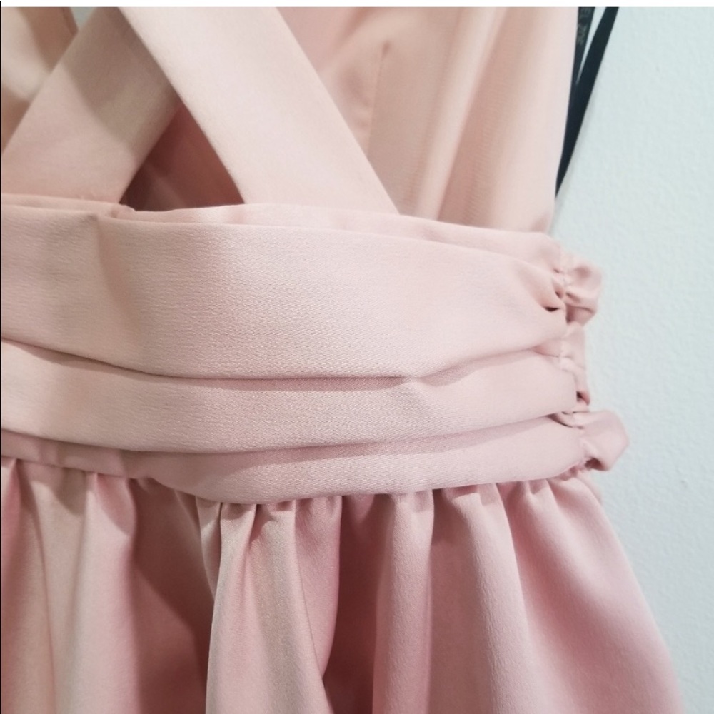 NWT pink Rachel Zoe Deep V Halter Dress size 6 - Picture 8 of 10